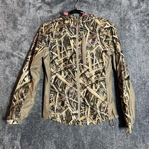 Rustic Ridge Jacket Womens XS Camo Softshell Mossy Oak Shadow Grass Blades